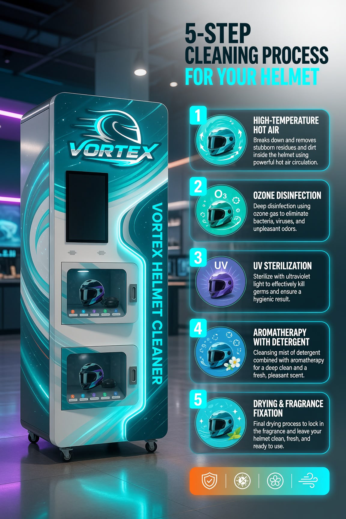 VORTEX Helmet Cleaning Machine London